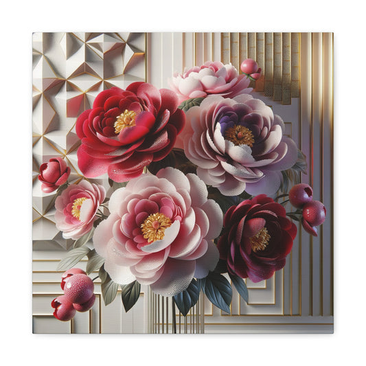 Canvas - Botanical Peonies Style 3