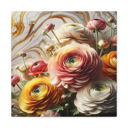 Canvas - Botanical Ranunculus Style 3