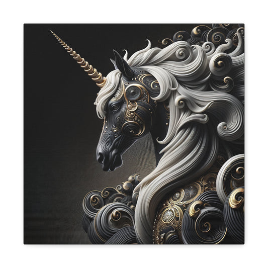 "The Golden Gallop" Unicorn Canvas