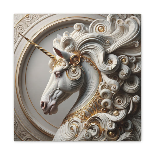 "Grace of the Luxe" Unicorn Canvas