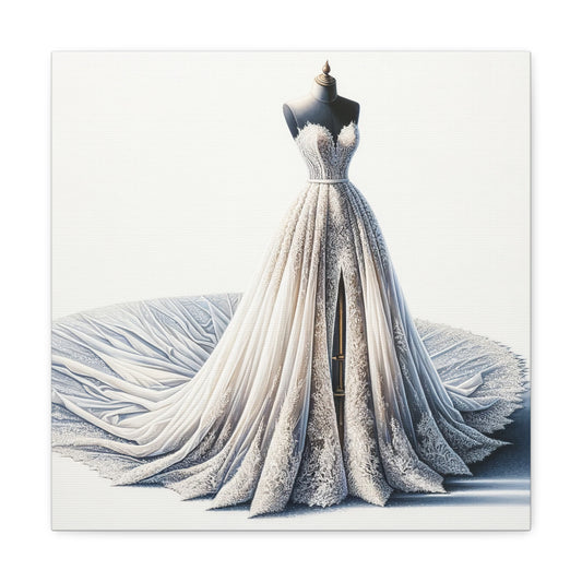 "The Bride's Elegance" Canvas