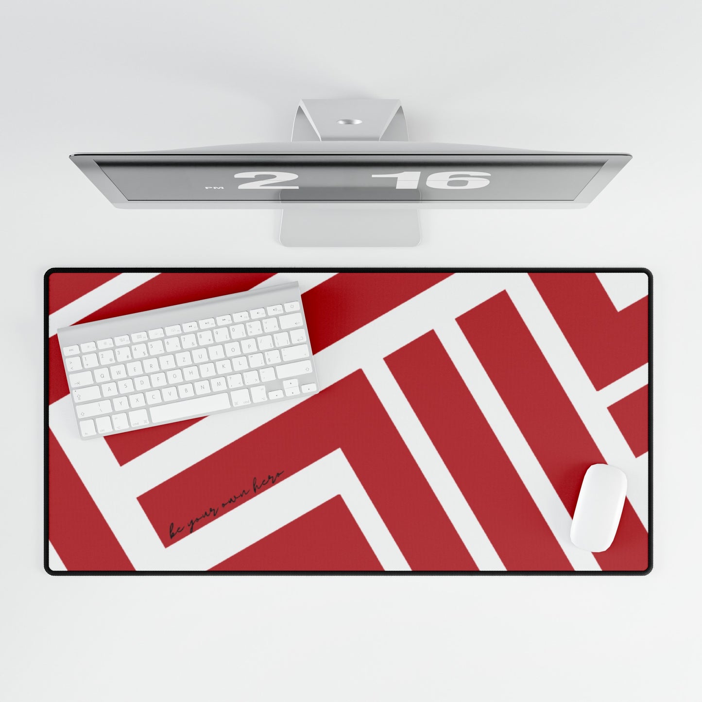 "Be Your Own Hero" Red Desk Mat Mouse Pad