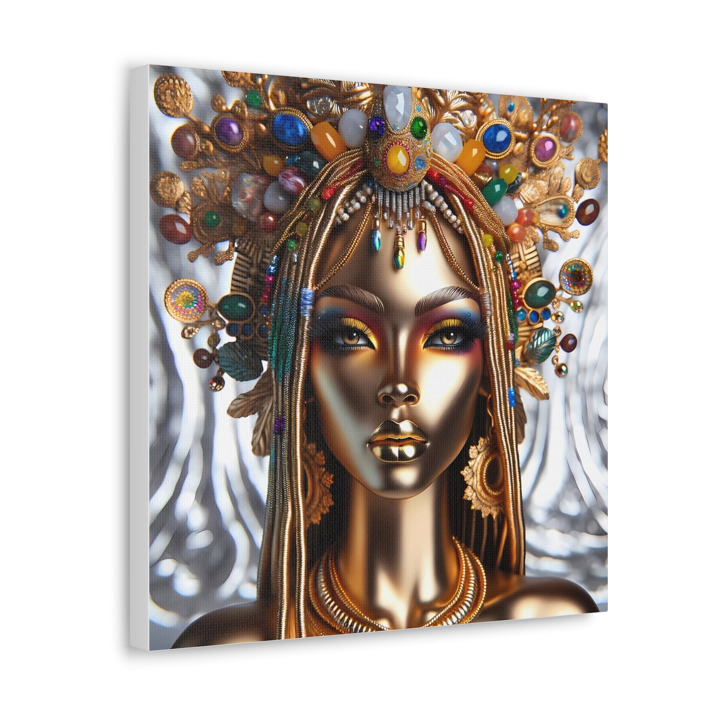 "Feminine Beaded Aura" Canvas